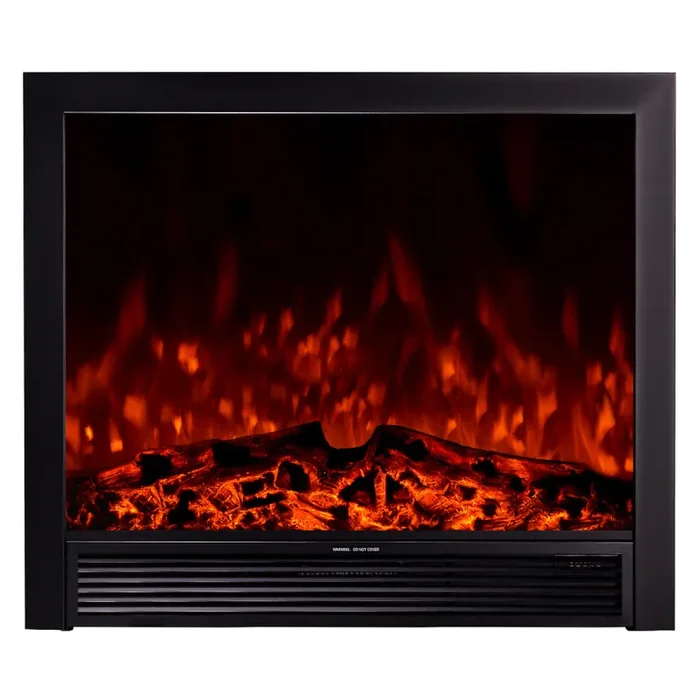 Camino Elettrico da Incasso 85x99x19,5 cm Effetto Fiamma 1500W Maximus Nero - immagine 3