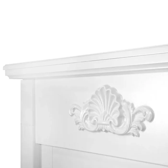 Camino Elettrico da Pavimento 100x100x32 cm Effetto Fiamma 1500W Sofia & Mars Bianco Fornitura - immagine 3