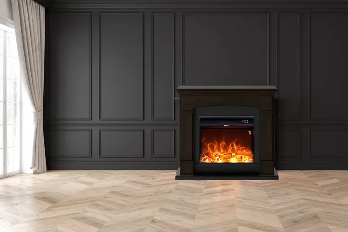 Camino Elettrico da Pavimento 107,2×95,2×24,5 cm Effetto Fiamma 1500W Sined Siena Wenge Online ora - immagine 2