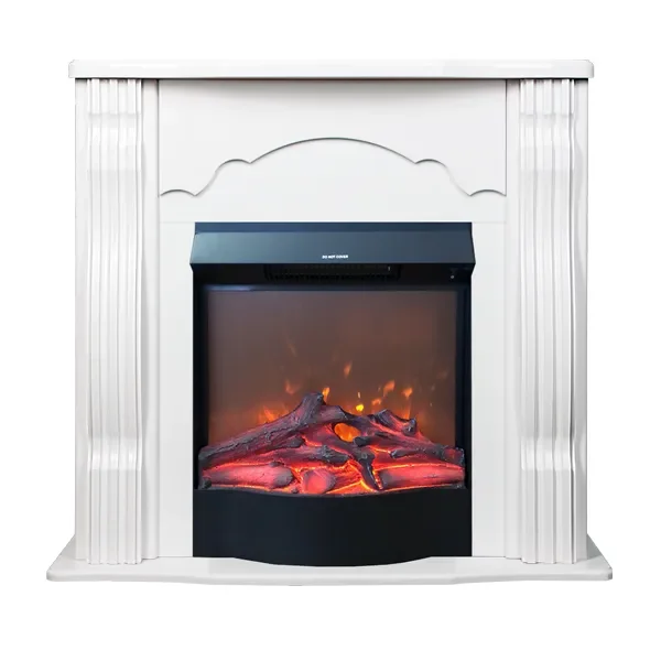 Camino Elettrico da Pavimento 88,3x95x30 cm Effetto Fiamma 1600W Clasic & Corsica Bianco - immagine 2