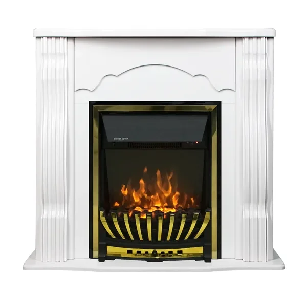Camino Elettrico da Pavimento 88,3x95x30 cm Effetto Fiamma 2000W Clasic & Meridian Bianco - immagine 2