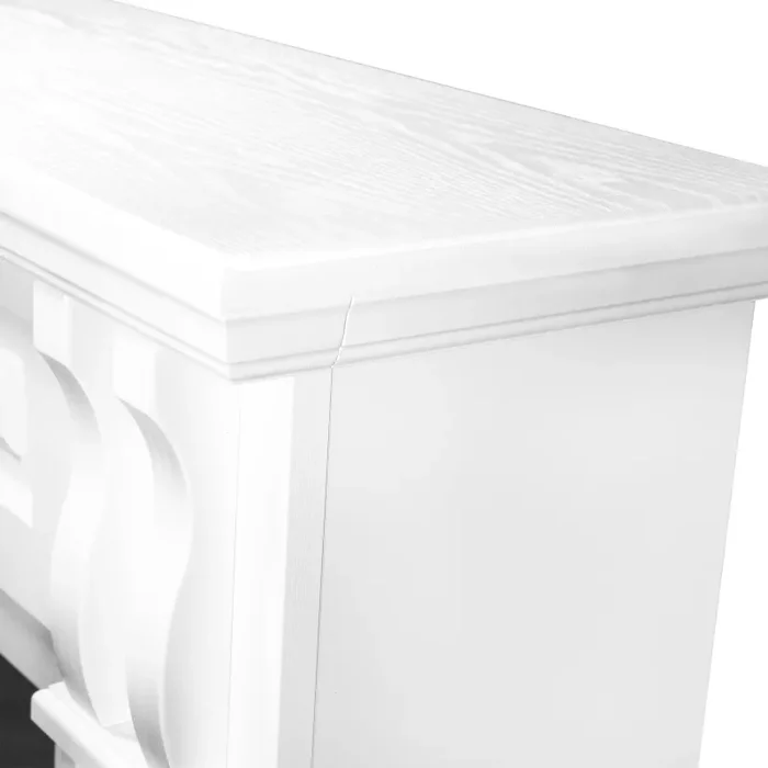 Camino Elettrico da Pavimento 96x113x30 cm Effetto Fiamma 1500W Verona Mini & Mars Bianco Sconti - immagine 3