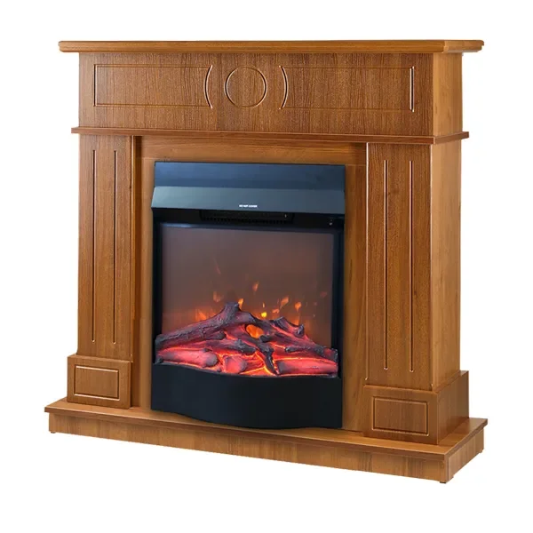 Camino Elettrico da Pavimento 97,8×104,8×30 cm Effetto Fiamma 1600W Ambassador & Corsica Bianco - immagine 3