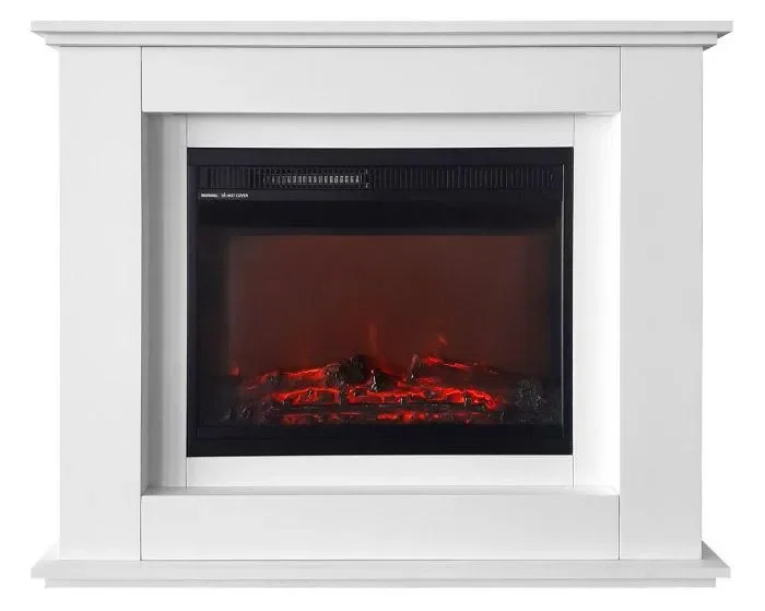 Camino Elettrico da Pavimento Effetto Fiamma 1500W Mya Bianco Seconda Scelta