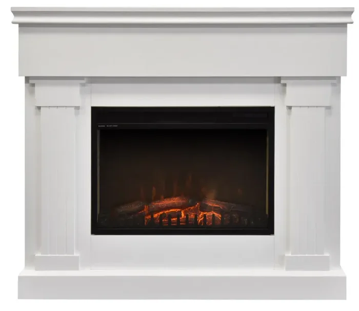 Camino Elettrico da Pavimento Effetto Fiamma 1800W Taylor Bianco