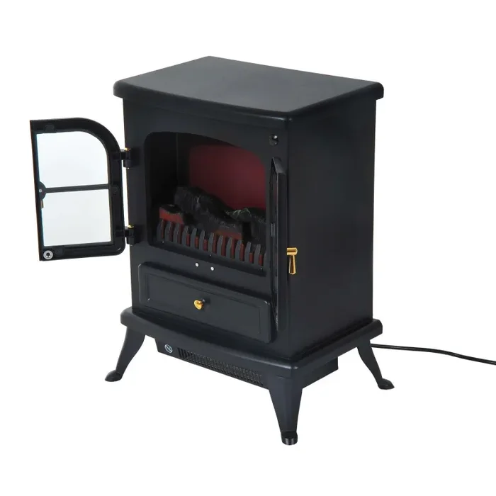 Camino Elettrico da Terra Effetto Fiamma 950W/1850W Nero - immagine 2