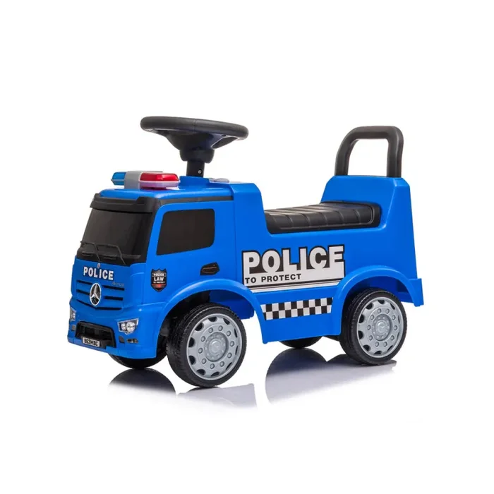 Camion della Polizia Cavalcabile 62,5×28,5×45 cm per Bambini Police Mercedes Blu Vendita calda online
