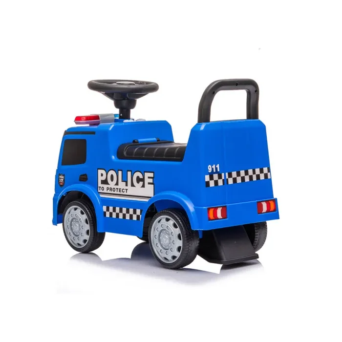 Camion della Polizia Cavalcabile 62,5×28,5×45 cm per Bambini Police Mercedes Blu Vendita calda online - immagine 3