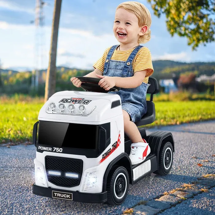 Camion Elettrico per Bambini 6V Small Truck Bianca - immagine 2
