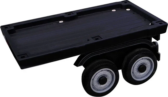 Camion Elettrico Truck con Rimorchio per Bambini 12V RC Bianco Fornitura - immagine 3