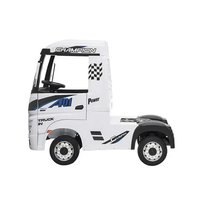 Camion Elettrico Truck per Bambini 12V con Licenza Mercedes Actros Bianco - immagine 2