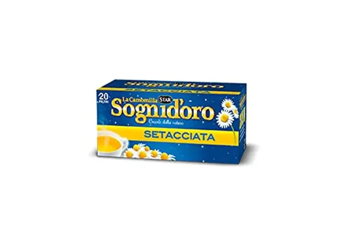 Camomilla Sogni d’oro setacciata, astuccio da 20 Filtri, concediti un po’ di relax e sonni tranquilli, gusto inconfondibile e piacevole, pronta soli in 5 min.
