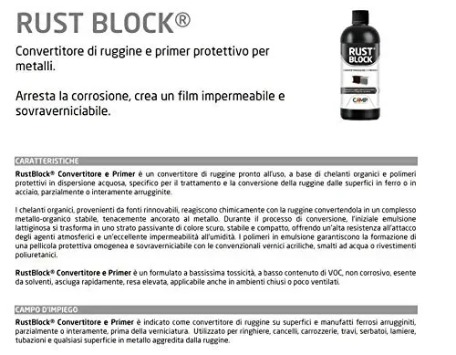 Camp RUST BLOCK CONVERTIRUGGINE E PRIMER, Converte e blocca la 300 ml - immagine 2