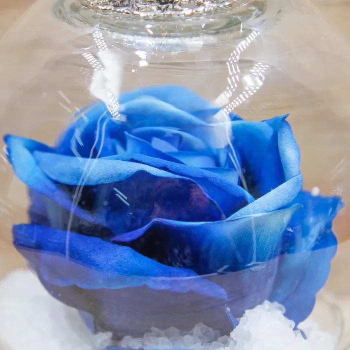 Campana Cristalli con Rosa Blu e Corona Argento Via Margutta In saldo - immagine 2
