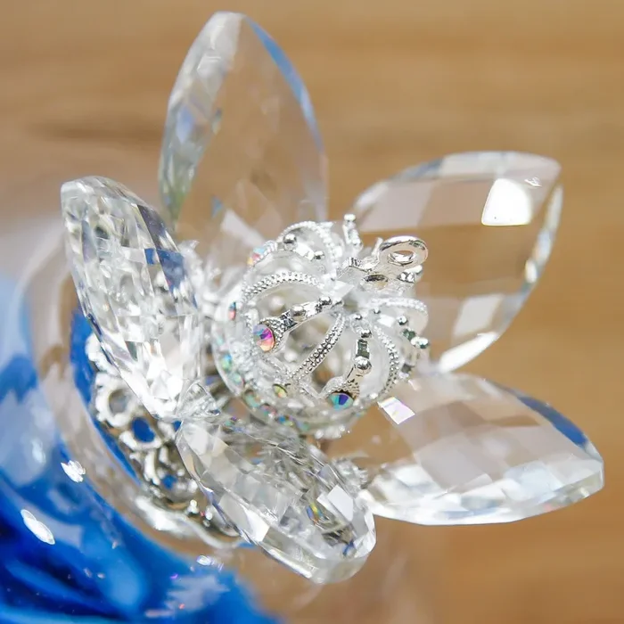 Campana Cristalli con Rosa Blu e Corona Argento Via Margutta In saldo - immagine 3