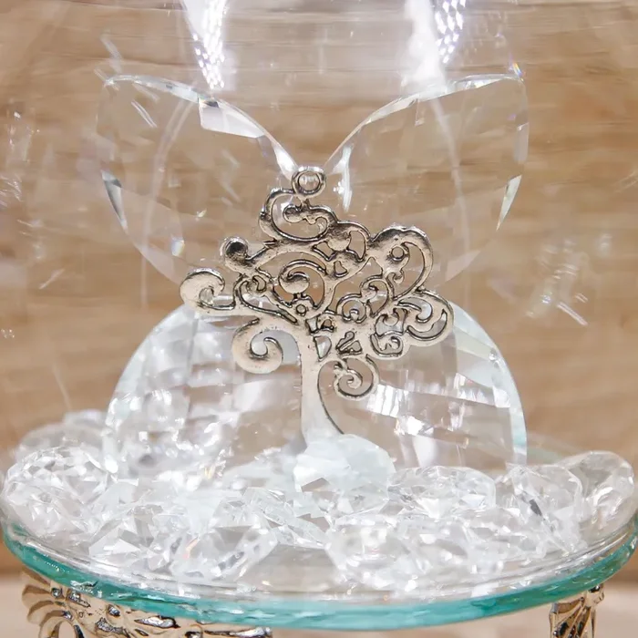 Campana Led Cristalli con Albero della Vita e Corona Argento Via Margutta Sconti - immagine 2