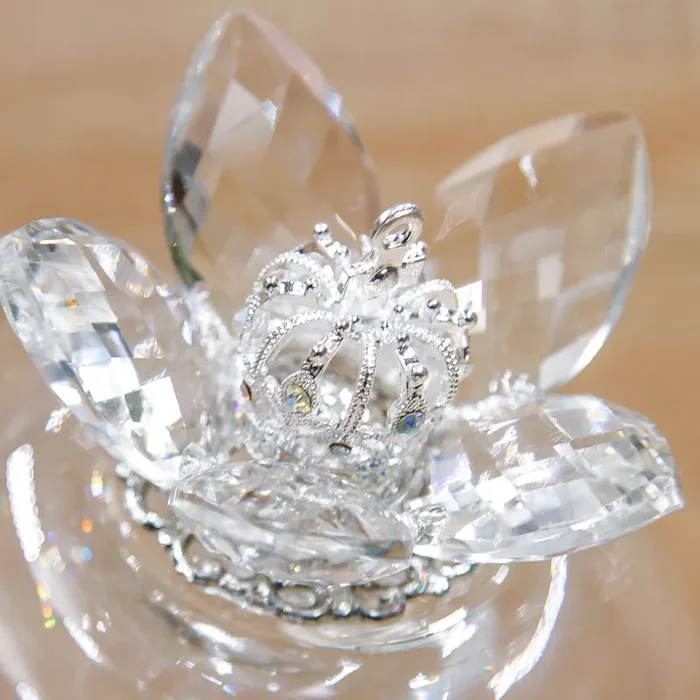 Campana Led Cristalli con Angelo e Corona Argento Via Margutta - immagine 3