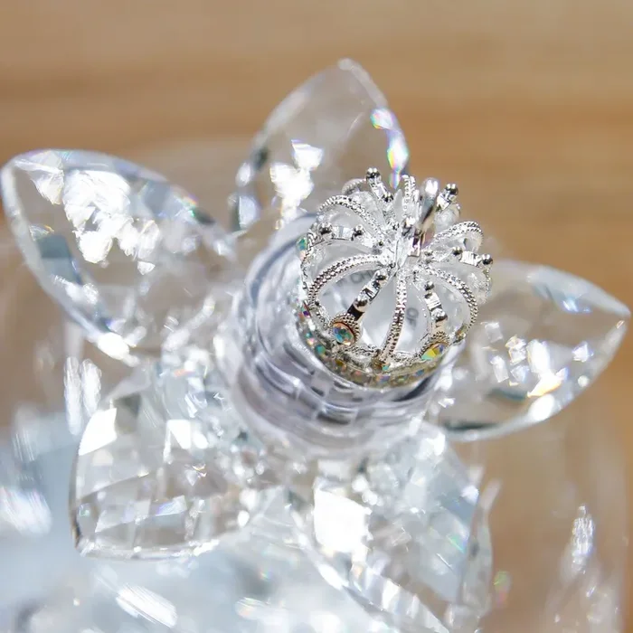 Campana Led Cristalli con Cigno Via Margutta - immagine 3