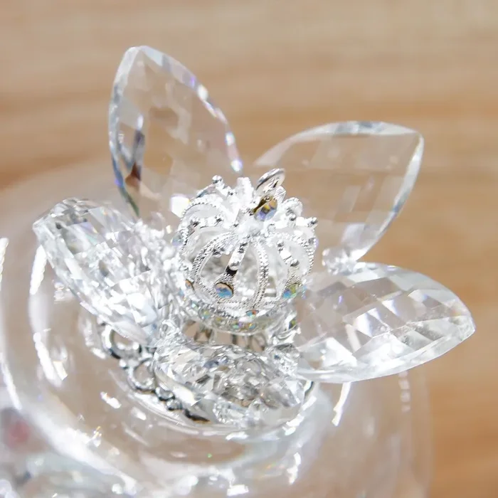 Campana Led Cristalli con Cuori e Corona Argento Via Margutta - immagine 3