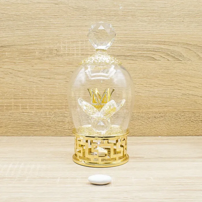 Campana Led Oro con Corona e Petali di Cristallo Marilyn Rome Vendita calda