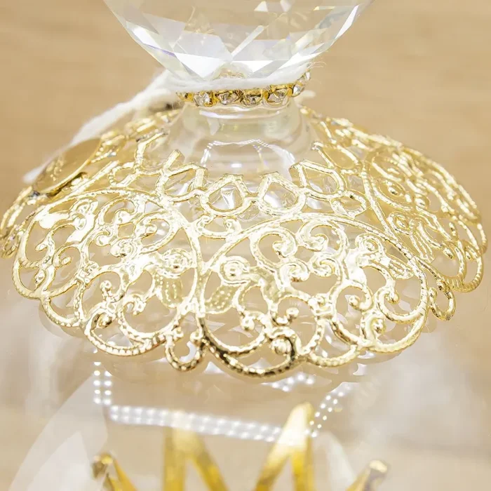 Campana Led Oro con Corona e Petali di Cristallo Marilyn Rome Vendita calda - immagine 3