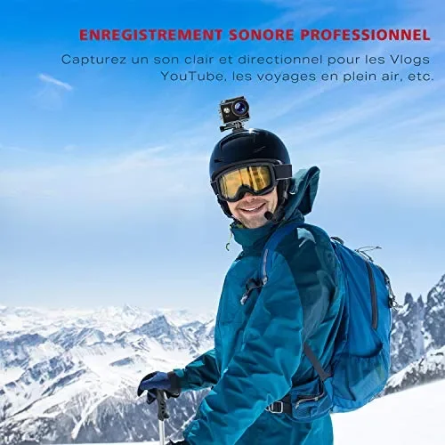 Campark 4K 20MP Action Cam WiFi Impermeabile 40M con Telecomando e Microfono… - immagine 3