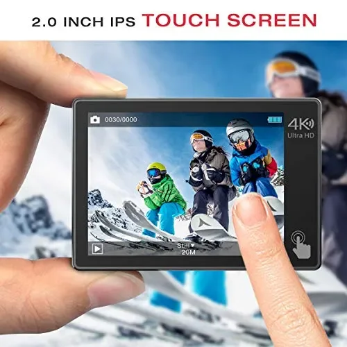 Campark Action Cam HD 20MP 4K WIFI Camera Touch Screen Macchina… - immagine 3