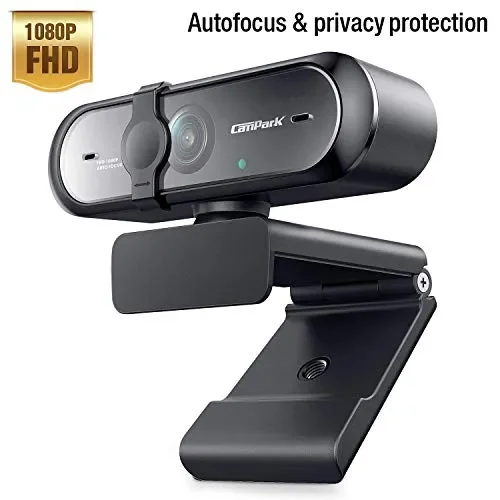 Campark Webcam per PC 1080p, Autofocus USB con Microfono PC,…