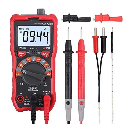 CAMWAY Multimetro Digitale 6000 Conta Vero RMS Auto Ranging NCV AC/DC…