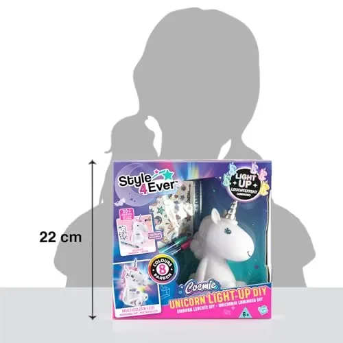 CANAL TOYS – Unicorno luminoso da decorare – Regalo Bambina Decorazione Cameretta – Dai 6 anni – OFG 268 - immagine 2