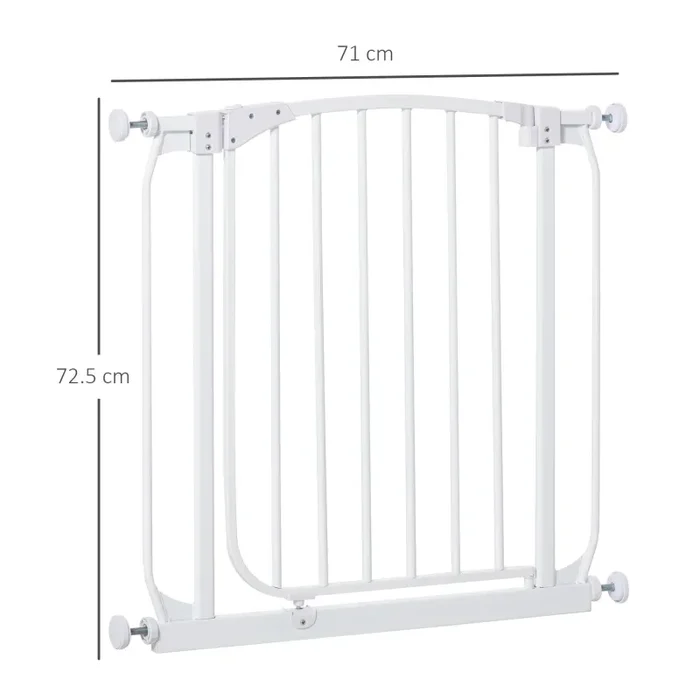 Cancelletto Bambini Barriera di Protezione 71×72,5 cm in Metallo Bianco - immagine 3