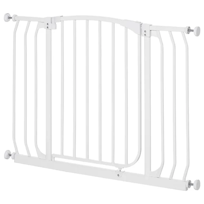 Cancelletto Bambini Barriera di Protezione 96×72,5 cm in Metallo Bianco