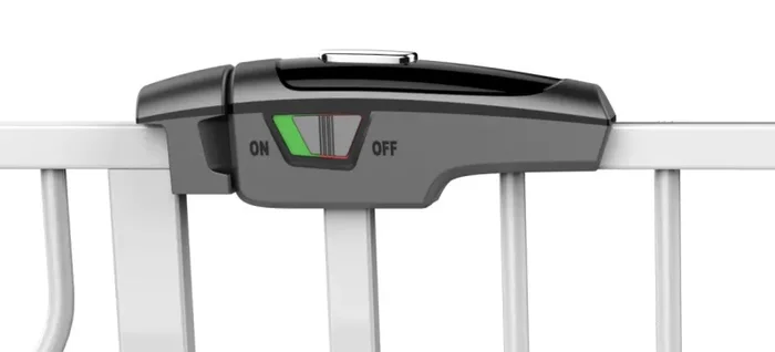 Cancelletto Bambini Barriera di Protezione in Metallo 75,5x3x85 cm Fadi Clic-Clac Bianco - immagine 2