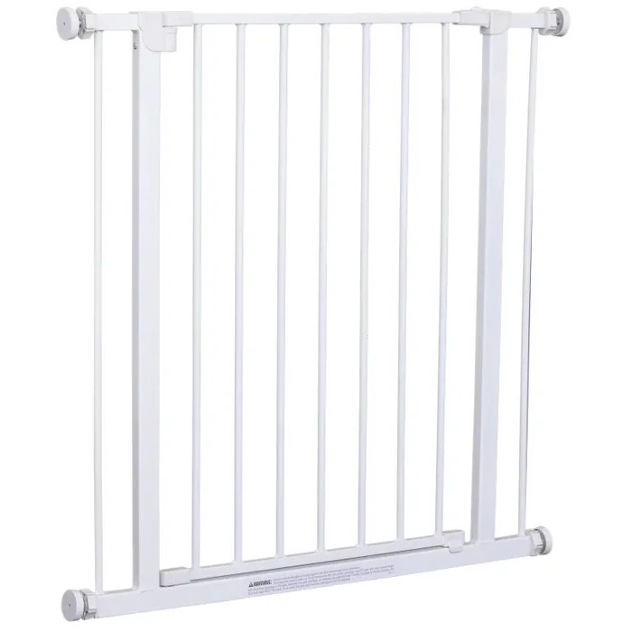 Cancelletto di Sicurezza per Animali Domestici Bianco 76×72-82 cm