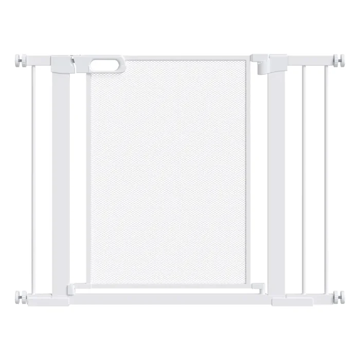 Cancellino per Cani Estensibile a Pressione 75-103 cm con Chiusura Automatica in Acciaio e ABS Bianco In saldo