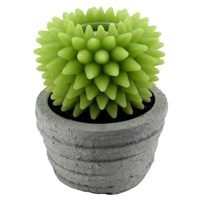 Candela led cactus con vaso fontana cm Ø23xh28