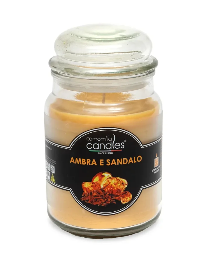 Candela profumata Giara 500gr. -Ambra e Sandalo Sconti