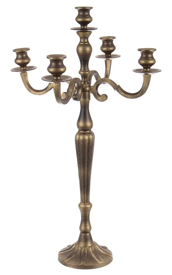 Candelabro Con 5 Braccio 43x43x70 cm in Metallo Laryn Brunito