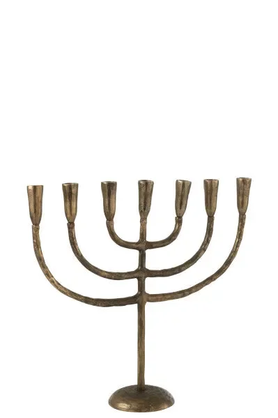 Candelabro Menorah In Alluminio Bronzo (54x16x54cm) Online ora