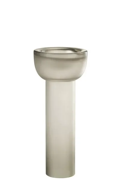 CANDELIERE/VASO VERSATILE IN VETRO GRIGIO (16x16x38cm) Vendita online
