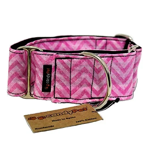 candyPet collare per cani in cotone – Martingal 5cm (30-50cm), Zigzag