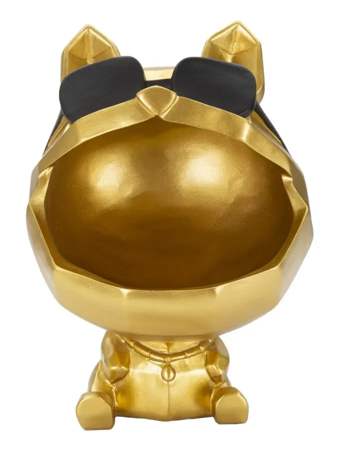 Cane Svuota Tasche 17×23,5×17 cm in Poliresina Oro/Nero - immagine 2