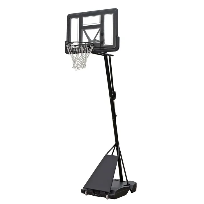 Canestro da Basket Esterno Altezza Allungabile 245-305 cm Base Zavorrabile Nero Fornitura - immagine 2