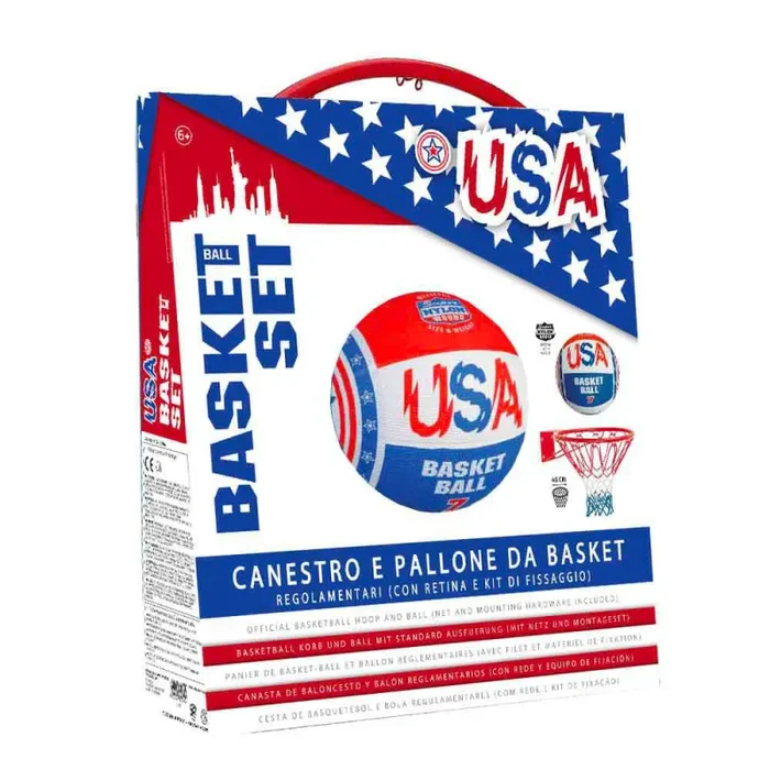 Canestro da Basket Ø 46 cm con Palla USA Multicolore - immagine 2