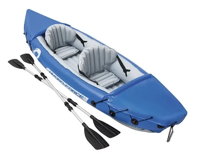 Canoa Kayak Gonfiabile 2 Posti con Remi in Alluminio Bestway Hydroforce Moda