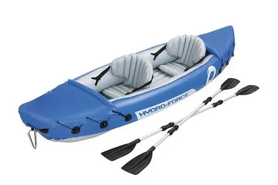 Canoa Kayak Gonfiabile 2 Posti con Remi in Alluminio Bestway Hydroforce Moda - immagine 2