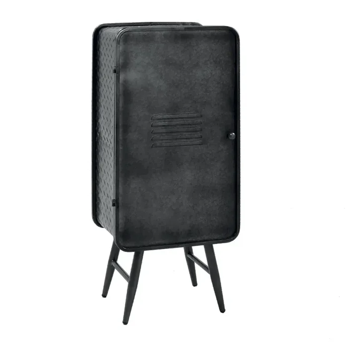 Cantinetta 6 Posti in Metallo 44x30x107cm Loker Nera