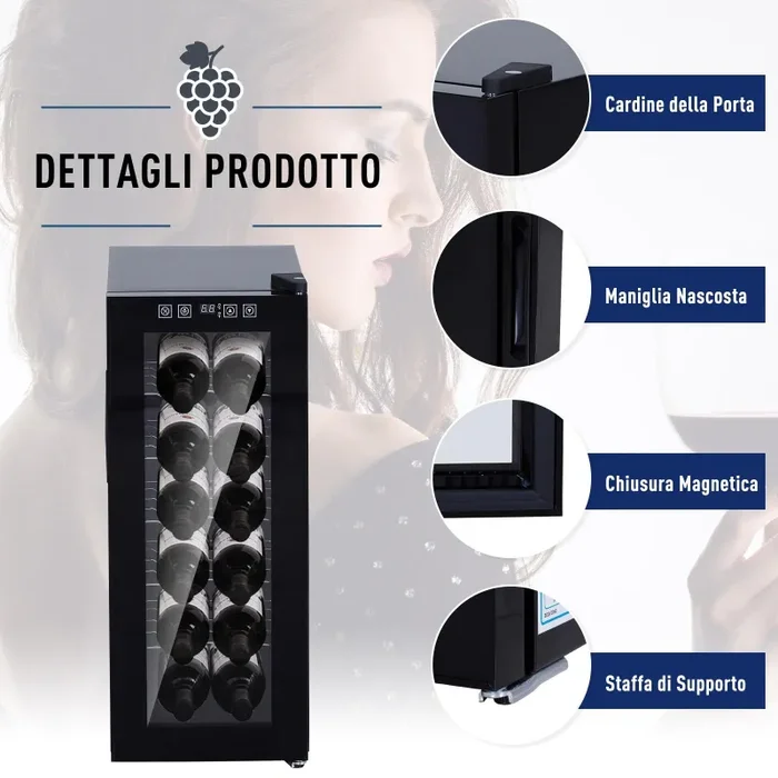 Cantinetta per Vino 5 Ripiani 12 Bottiglie Vinesse Saldi - immagine 3