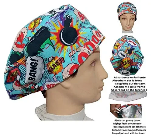 Cappello di sala operatoria BOOM, per capelli lunghi, chirurgia, dentista,… Saldi