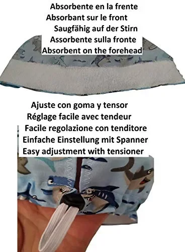 Cappello sala operatoria Squali capelli corti Chirurgo Dentista Vet Cook… - immagine 3